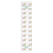 Modern Christmas Snowman Pattern Customizable Name Korte Tafelloper (Voorkant)