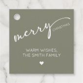 Modern Christmas Square Bedankjes Labels (Voorkant)