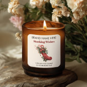 Modern Christmas Stocking Candle Labels
