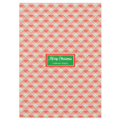 Modern Christmas Tablecloth Monogram Plaid Accent Tafelkleed (Voorkant)
