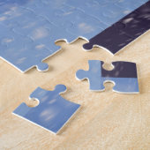 Modern Christmas Town in Snow Art Christmas Legpuzzel (Zijkant)