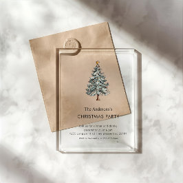 Modern Christmas Tree Acrylic Party Acryl Uitnodigingen