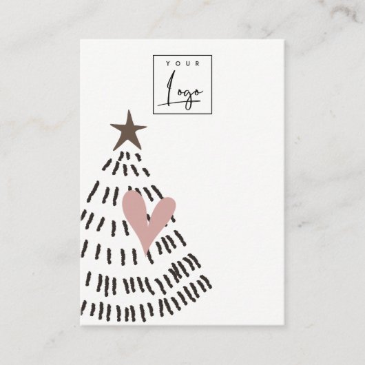 Modern Christmas Tree Blank Jewelry Display Logo Visitekaartje (Voorkant)