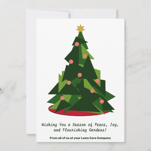 Modern Christmas Tree Business Holiday Card Feestdagenkaart (Voorkant)