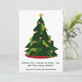 Modern Christmas Tree Business Holiday Card Feestdagenkaart (Staand voorkant)