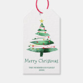 MODERN  CHRISTMAS TREE CADEAULABEL (Voorkant)