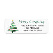 MODERN  CHRISTMAS TREE ETIKET (Voorkant)