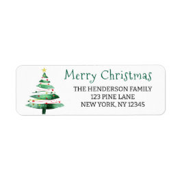 MODERN  CHRISTMAS TREE ETIKET