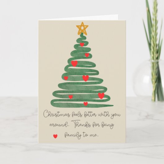 Modern Christmas Tree Folded Holiday Card Feestdagen Kaart (Voorkant)