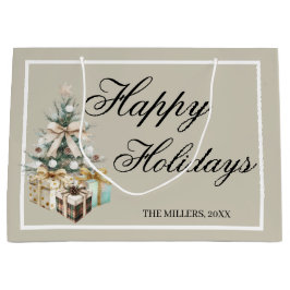 Modern Christmas Tree Gift Bag Groot Cadeauzakje