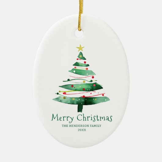 MODERN  CHRISTMAS TREE KERAMISCH ORNAMENT (Voorkant)