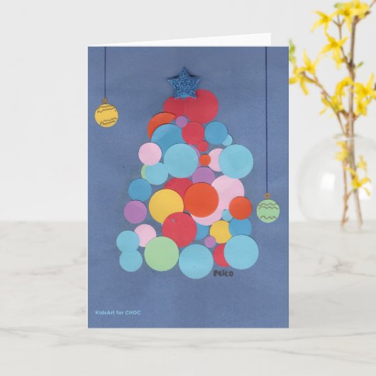 Modern Christmas Tree - KidsArt for CHOC Kaart (Gele Bloem)