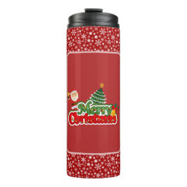 Modern Christmas Tree Painting Colorful Thermosbeker