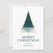 Modern Christmas Tree Photo Personalized Feestdagenkaart (Voorkant)