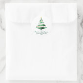 MODERN  CHRISTMAS TREE RONDE STICKER (Tas)