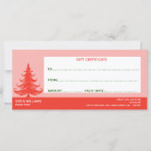 Modern Christmas Tree Voucher Gift Certificate (Achterkant)