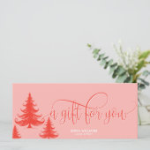 Modern Christmas Tree Voucher Gift Certificate (Staand voorkant)