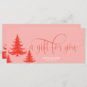 Modern Christmas Tree Voucher Gift Certificate (Voorkant / Achterkant)