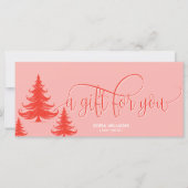 Modern Christmas Tree Voucher Gift Certificate (Voorkant)
