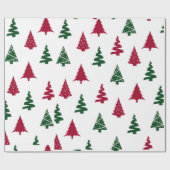 Modern Christmas Tree Wrapping Paper Cadeaupapier (Vlak)