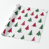 Modern Christmas Tree Wrapping Paper Cadeaupapier (Uitgerold)