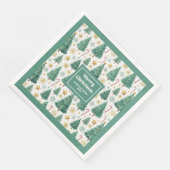Modern Christmas Trees Minimalist Paper Napkins Servet (Hoek)