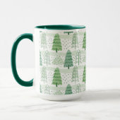 Modern Christmas Trees Pattern Mok (Links)