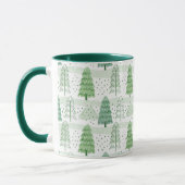 Modern Christmas Trees Pattern Mok (Links)