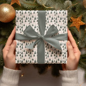 Modern Christmas Trees Wrapping Paper Cadeaupapier