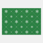 Modern Christmas | Triangles & Snowflakes Pattern Inpakpapier Vel (Voorkant 2)