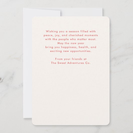 Modern Christmas Typography Company Feestdagenkaart (Achterkant)