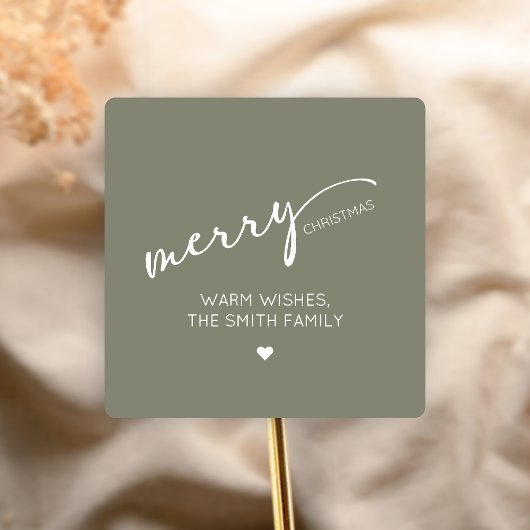 Modern Christmas Vierkante Sticker