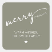 Modern Christmas Vierkante Sticker (Voorkant)