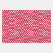 Modern Christmas Wavy Geometric Stripe in Bold Red Inpakpapier Vel (Voorkant 3)