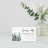 Modern Christmas Winter Baby shower Boeken voor ba Informatiekaartje (Staand voorkant)