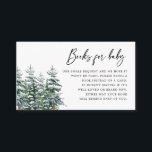 Modern Christmas Winter Baby shower Boeken voor ba Informatiekaartje<br><div class="desc">Waterverf Kerstboom Winter Baby shower Boeken voor baby</div>