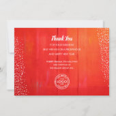 Modern Christmas Wreath Business Logo Feestdagenkaart (Achterkant)