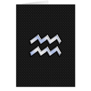 Modern Chrome like Aquarius Zodiac Sign on Snake