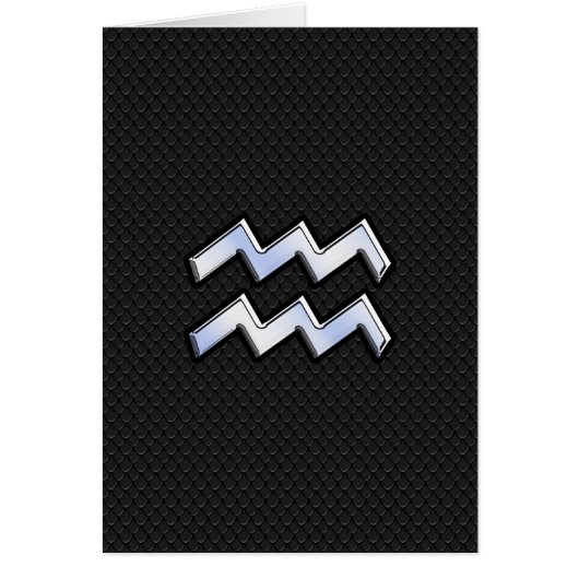 Modern Chrome like Aquarius Zodiac Sign on Snake (Voorkant)