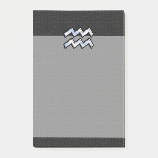 Modern Chrome like Aquarius Zodiac Sign on Snake Post-it® Notes (Voorkant)