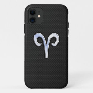 Modern Chrome like Aries Zodiac Sign Case-Mate iPhone Case