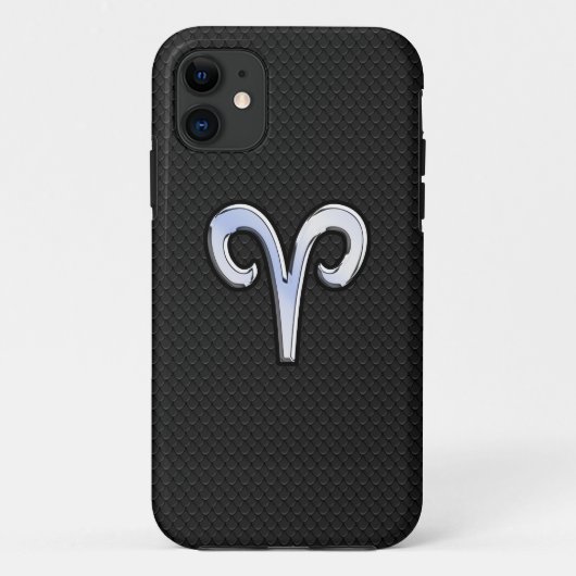 Modern Chrome like Aries Zodiac Sign Case-Mate iPhone Case (Achterkant)