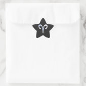 Modern Chrome like Aries Zodiac Sign Ster Sticker (Tas)