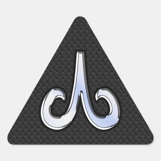 Modern Chrome like Aries Zodiac Sign Sticker (Voorkant)