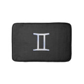 Modern Chrome like Gemini Zodiac Sign Badmat (Voorkant)