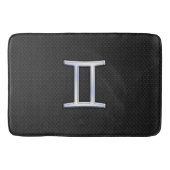 Modern Chrome like Gemini Zodiac Sign Badmat (Voorkant)