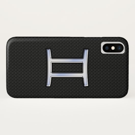 Modern Chrome like Gemini Zodiac Sign Case-Mate iPhone Case (Achterkant (horizontaal))