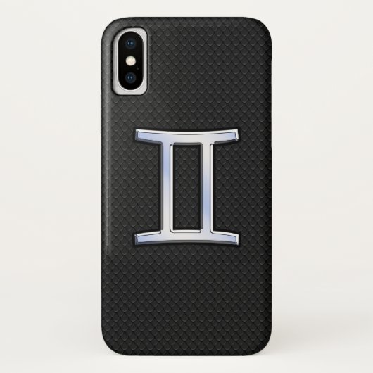 Modern Chrome like Gemini Zodiac Sign Case-Mate iPhone Case (Achterkant)