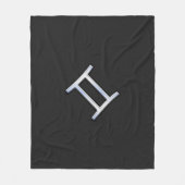 Modern Chrome like Gemini Zodiac Symbol Fleece Deken (Voorkant)