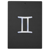 Modern Chrome like Gemini Zodiac Symbol Klembord (Achterkant)